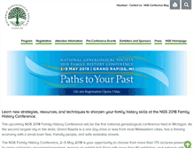 Tablet Screenshot of conference.ngsgenealogy.org